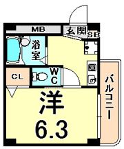 山路ハイツ3の間取り画像