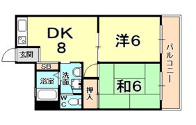 マンションハレクラニの間取り画像