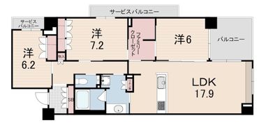 イニシア神戸森北町の間取り画像