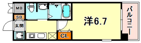 ライジングコート深江本町フラワーパークの間取り画像