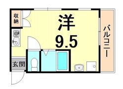 甲風ハイツの間取り画像