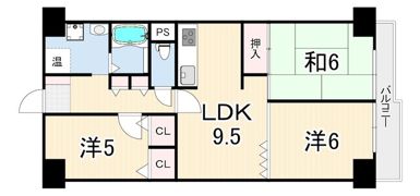 緑ヶ丘公園パインクレストの間取り画像