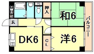 サンモールの間取り画像