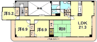 ガーデンヒル苦楽園の間取り画像