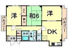 オークヴィラ園田の間取り画像