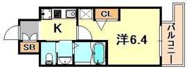 エステムコート神戸ハーバーランド前VIIレーベルの間取り画像