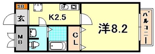 ダイドーメゾン神戸元町の間取り画像