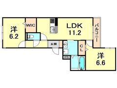 CHERRY BLOSSOM西北の間取り画像