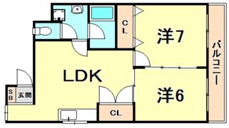 ハイツ南郷の間取り画像