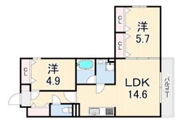 シェルメール住吉本町の間取り画像