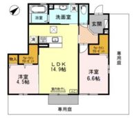 グランデュールASHIYA B棟の間取り画像