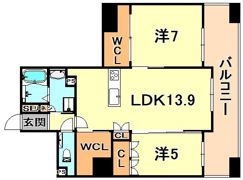 アトラス神戸中山手通の間取り画像