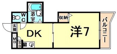 ジュネス南塚口の間取り画像