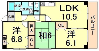 グランツOKAMOTOVIIの間取り画像