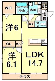 百花園EASTの間取り画像