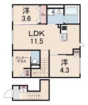 神戸市中央区坂口通新築アパートの間取り画像