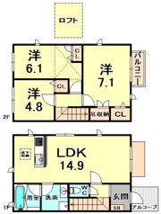 グランヒル夙川菊谷町の間取り画像