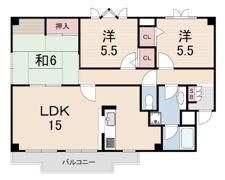 ベルフォーレ甲東の間取り画像