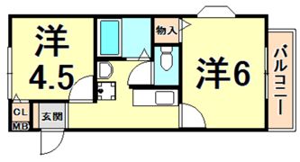 めぞん・お～の間取り画像