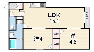 ディークラート園田の間取り画像