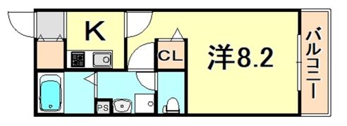 ジーメゾン尼崎東の間取り画像