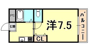 ハイム甲風園の間取り画像