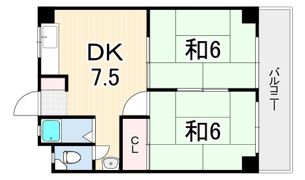 コーポ白峰の間取り画像