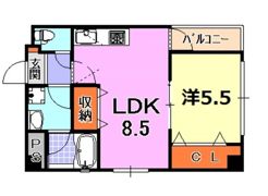 アネシスコート門口の間取り画像