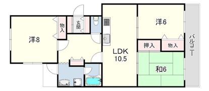 ハイツ仏天垣の間取り画像