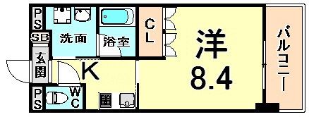 ベルファース尼崎の間取り画像