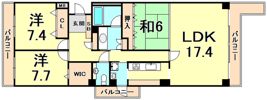 ビクトリアコート夙川の間取り画像