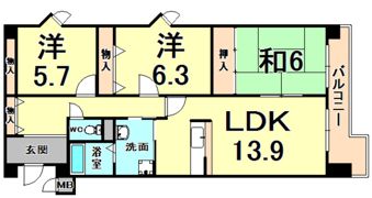 ルミエール桜ヶ丘の間取り画像