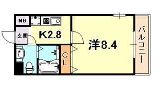 ライジングコート深江本町フラワーパークの間取り画像