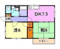 セジュール中田IIの間取り画像