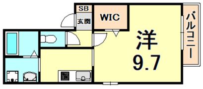 Liberty北口 A棟の間取り画像