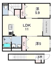 ロイヤルパレス魚崎の間取り画像