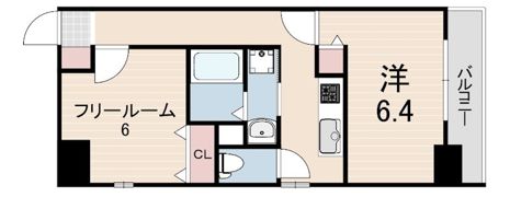 コスモリード神戸三宮の間取り画像