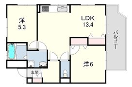 ヴィラ芦屋B棟の間取り画像