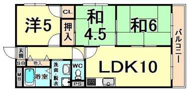 ロイヤル武庫之荘2番館の間取り画像