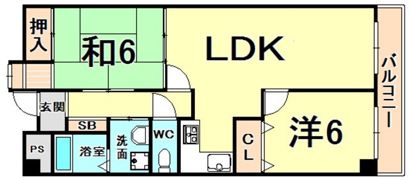 ペニーレーン西宮の間取り画像