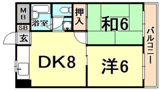 メゾンおかもとの間取り画像