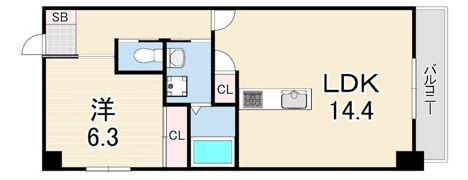 レーヴメゾン出屋敷の間取り画像