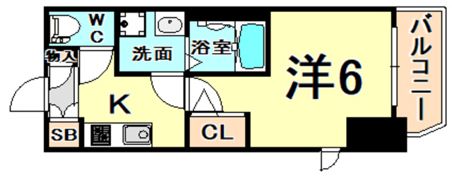 エステムコート神戸元町ヒルズの間取り画像