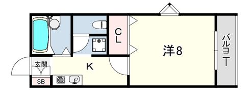 サンハイツ岡本の間取り画像