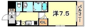 プライムライフ三宮磯上公園の間取り画像
