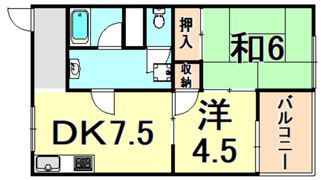 ベル武庫之荘の間取り画像