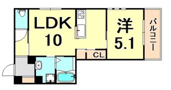 D-room WEST PARK 西宮北口の間取り画像