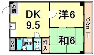 パインリーフ甲子園の間取り画像