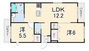シーサイドヴィラ浜甲子園の間取り画像