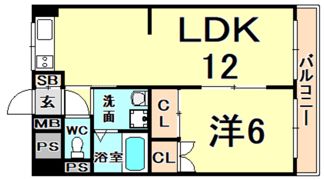 グローリー甲子園の間取り画像